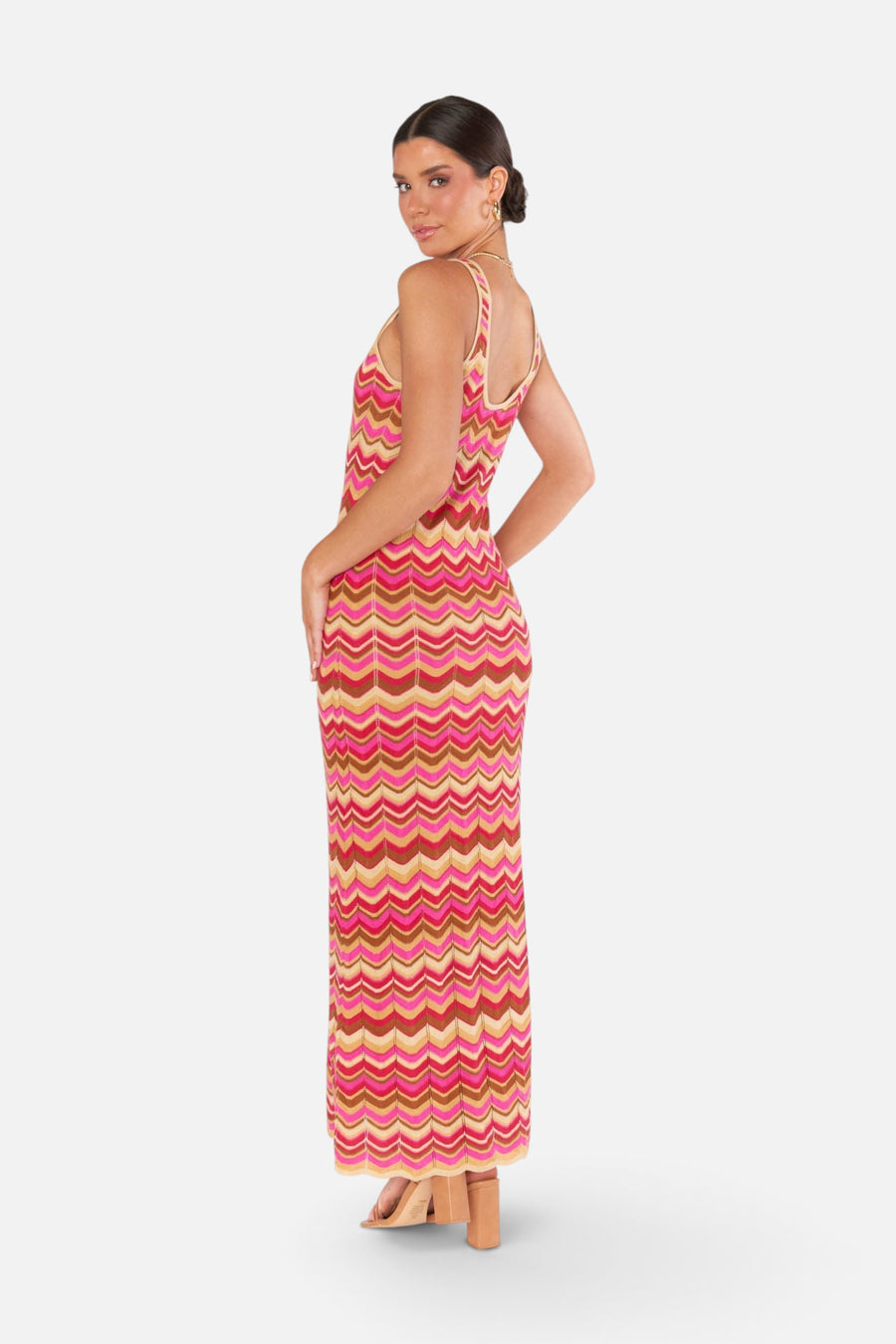 Show Me Your Mumu Tala Tank Maxi Dress in Horizon Stripe Knit – side view
