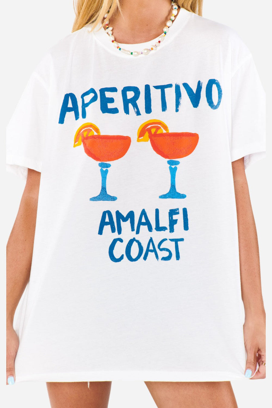 Show Me Your Mumu Travis Tee in Aperitivo Graphic – back view