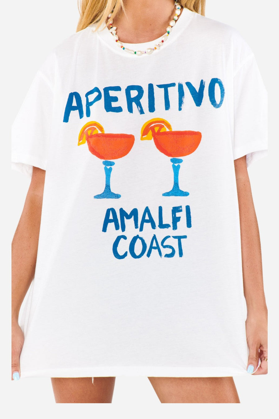 Show Me Your Mumu Travis Tee in Aperitivo Graphic – detail