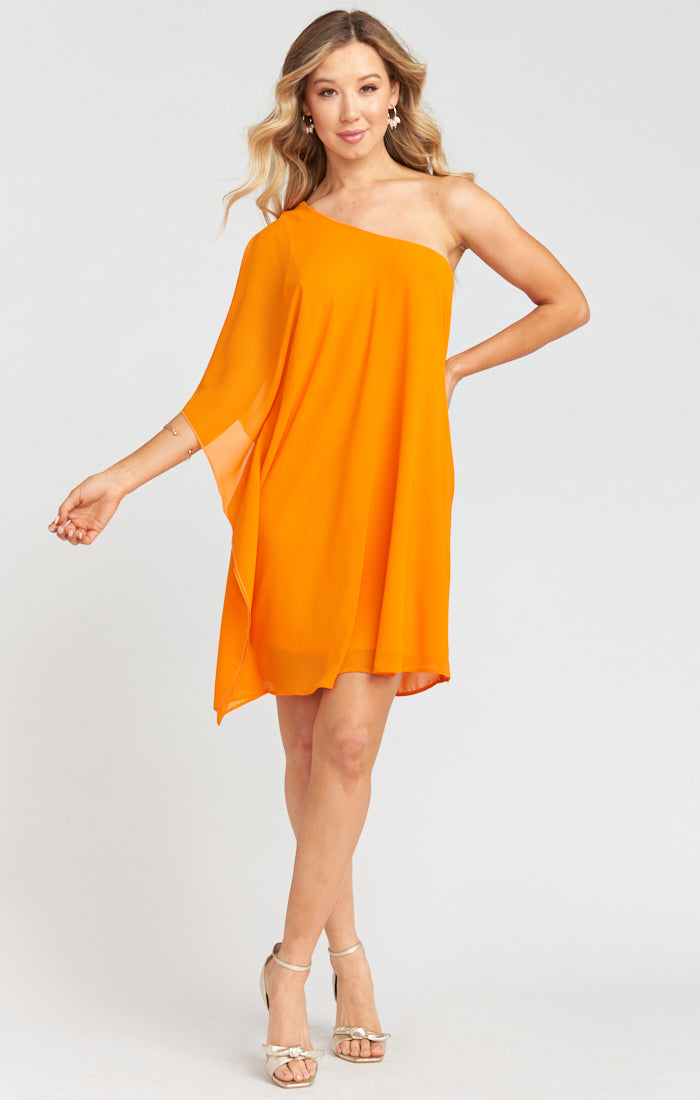 Show Me Your Mumu Trish Dress Tangerine – flat lay
