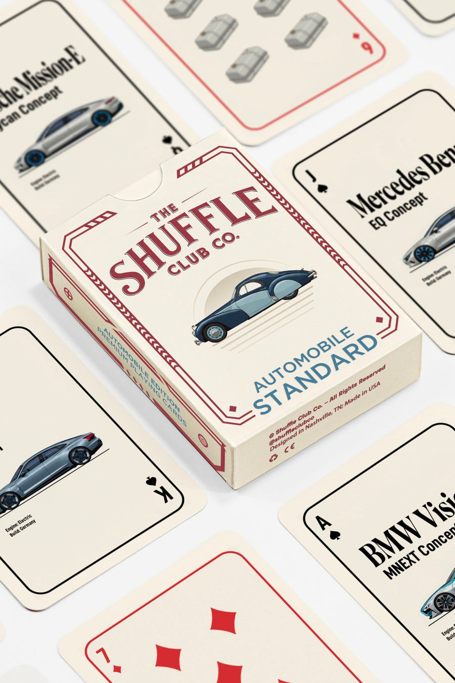 Shuffle Club Classic Cars Playing Cards – back view