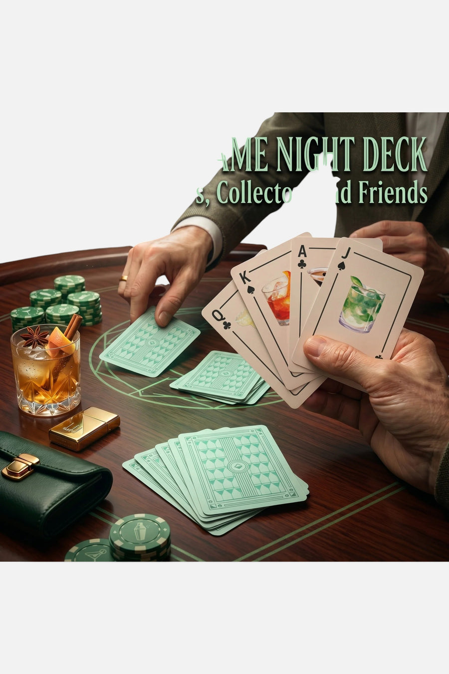 Shuffle Club Cocktail Playing Cards – side view
