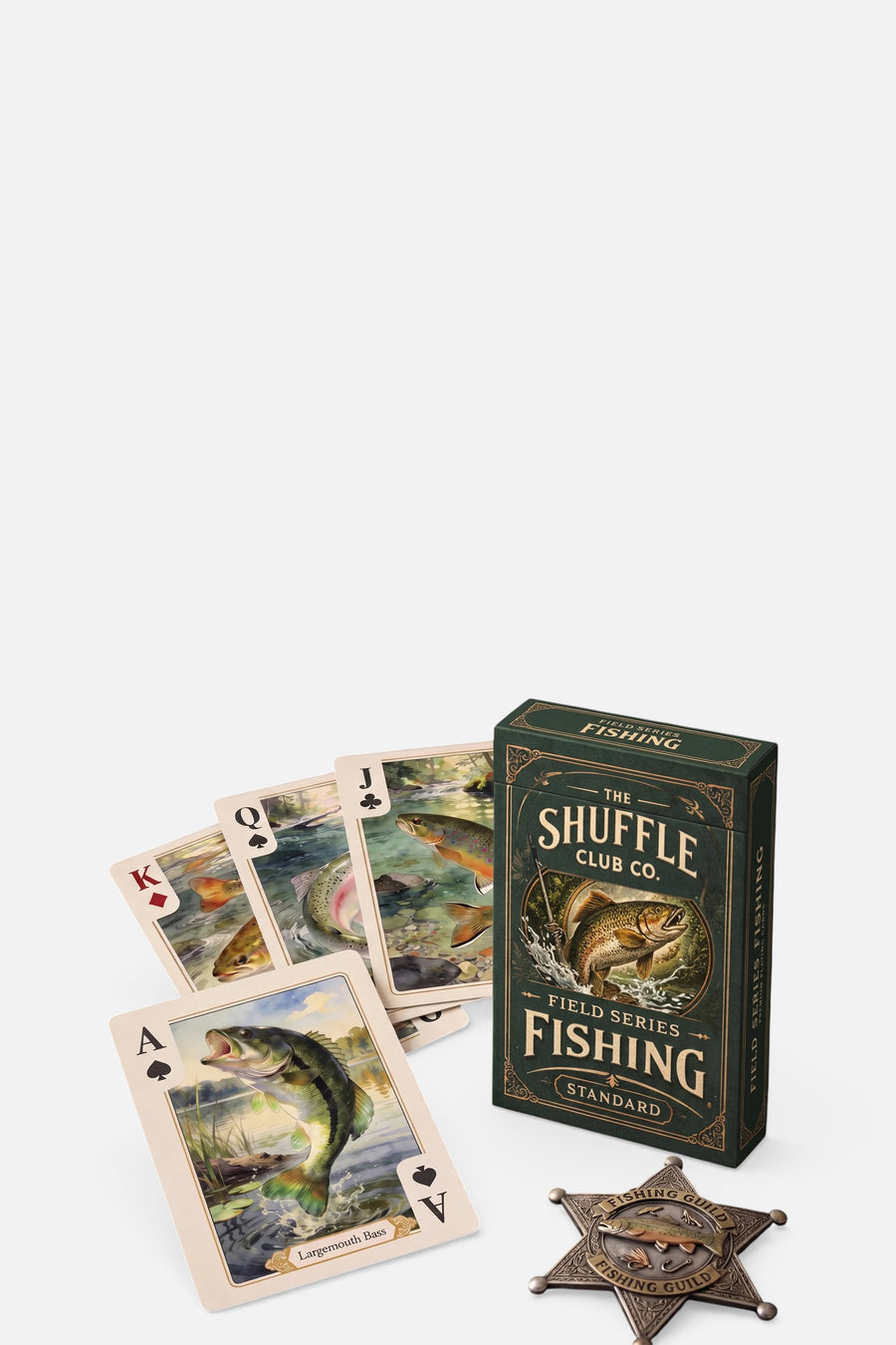 Shuffle Club Fishing Playing Cards – side view