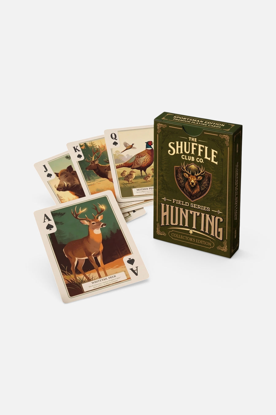 Shuffle Club Hunting Playing Cards – side view