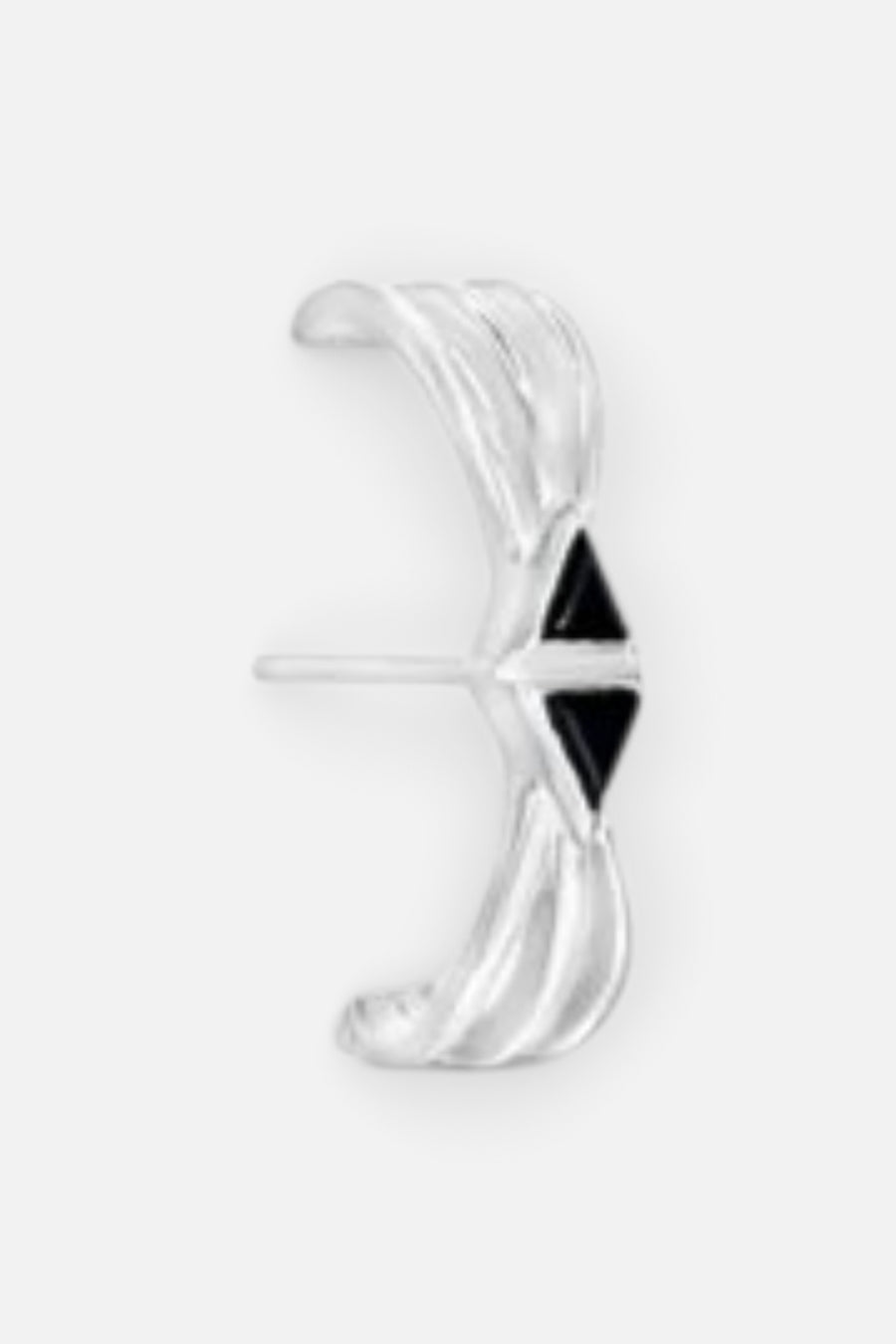 Sierra Winter Beatnik Earring in Sterling Silver & Black Onyx – front view