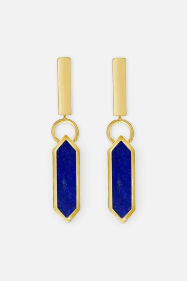 Sierra Winter Night Moves Earrings in Lapis & Gold Vermeil