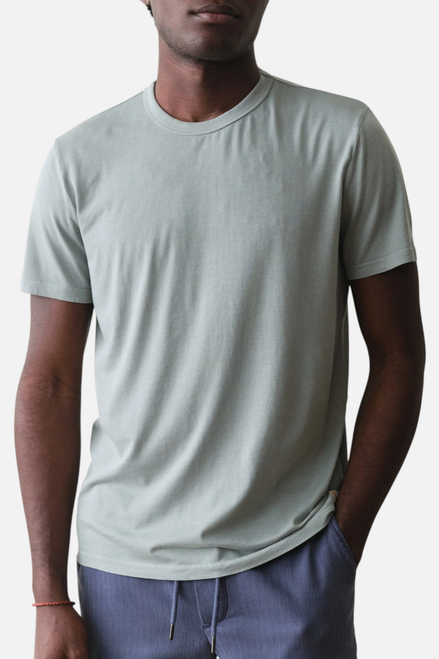 Marine Layer Men's Signature Sea Change Crew Tee in Iceberg Green