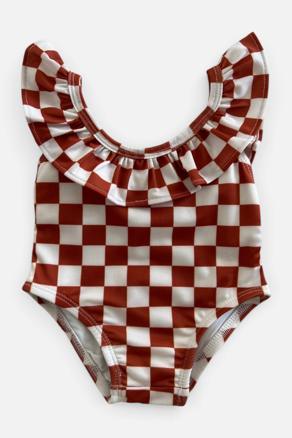 Siix Collection Isla Swimsuit UPF 50+ in Stracciatella Checkerboard