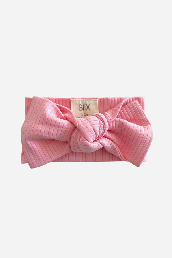 Siix Collection Organic Ribbed Bow in Pink