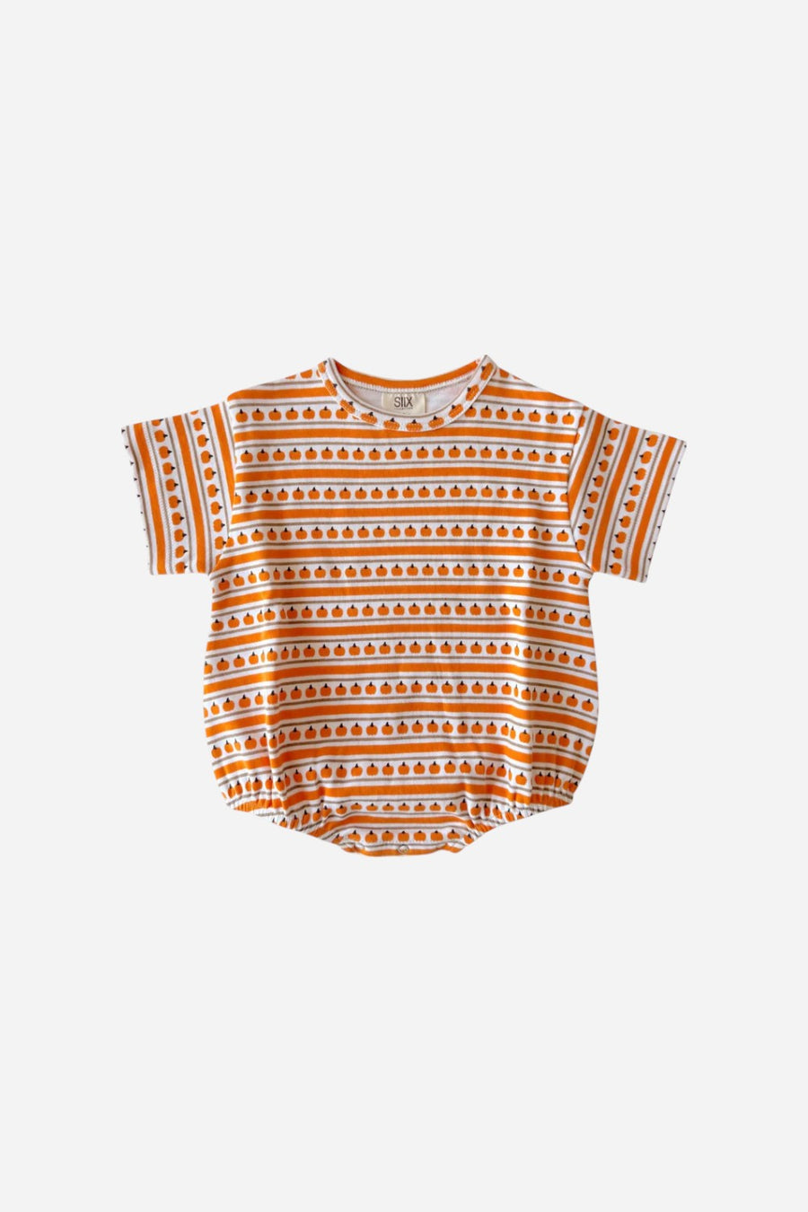 SIIX Collection Pumpkin Stripe / Organic T-Shirt Bubble – front view