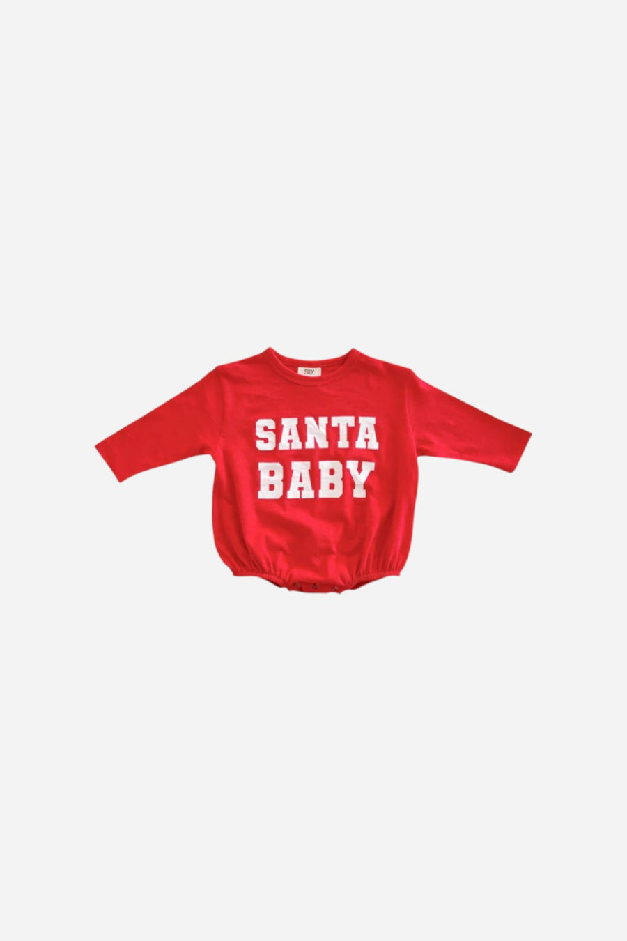 SIIX Collection Santa Baby / Organic Long Sleeve T-Shirt Bubble – back view