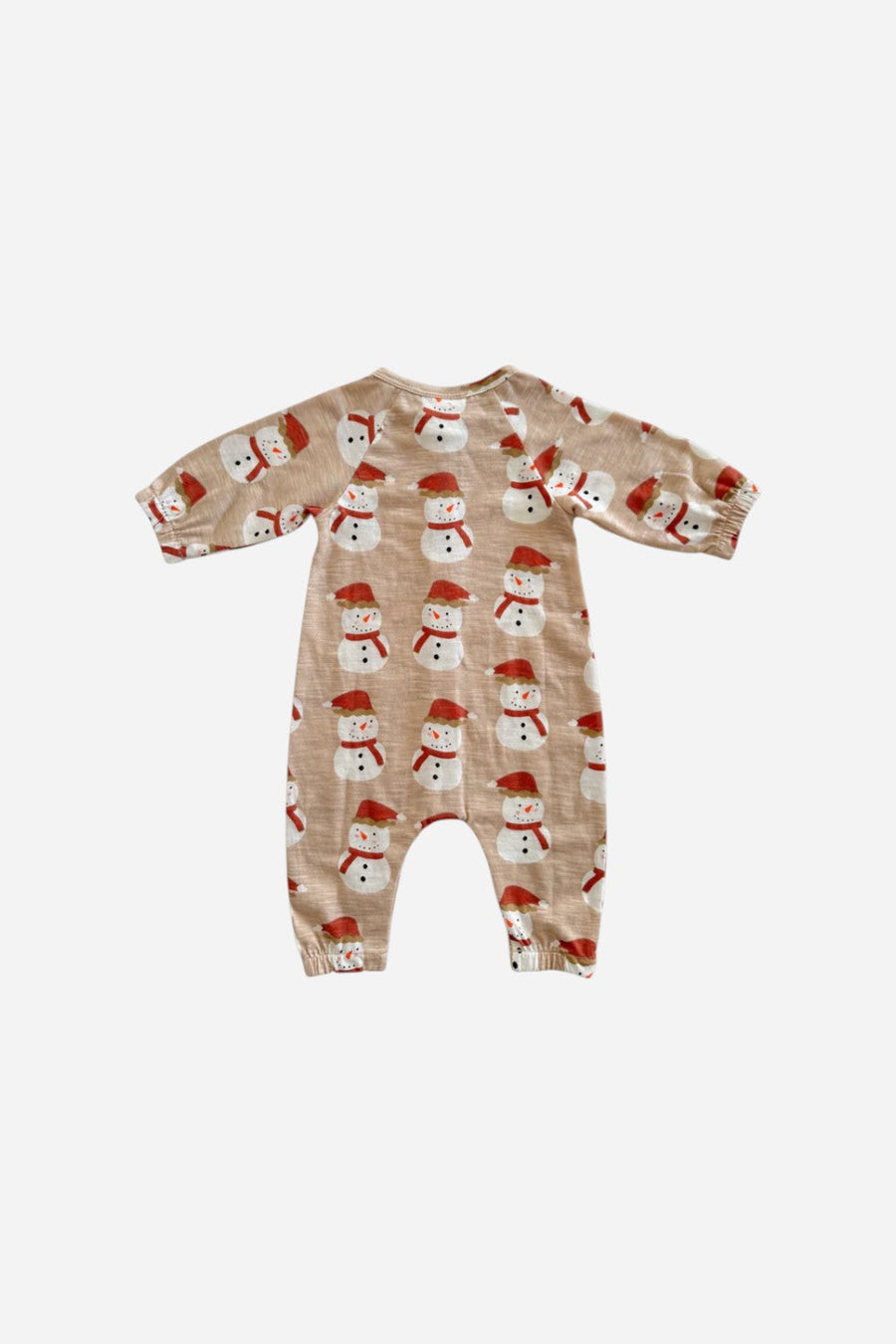 SIIX Collection Snowman / Organic Long Sleeve Bay Jumpsuit – back view