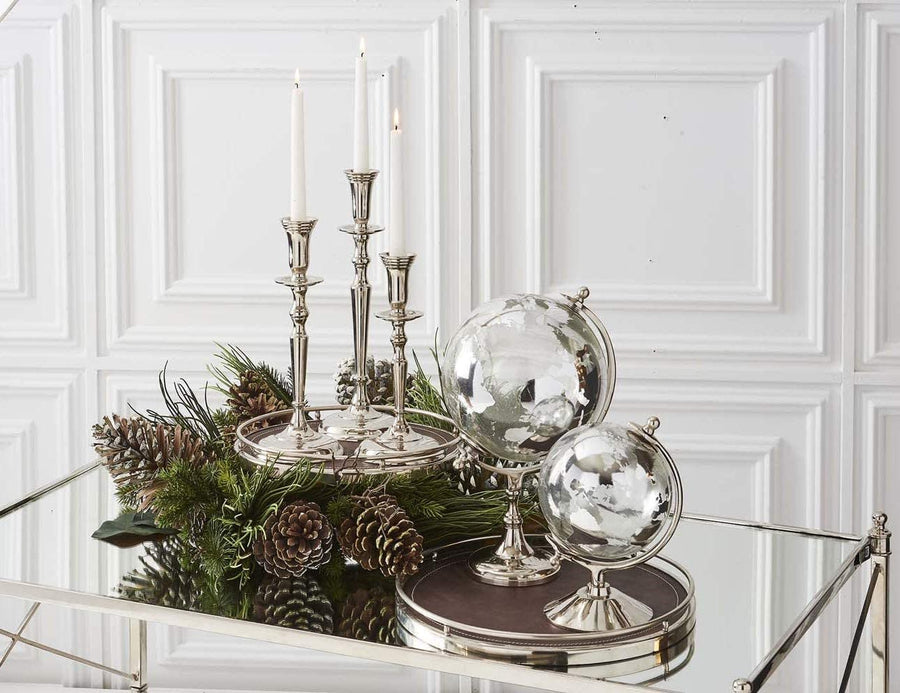 Silver Candlesticks, Set of 3 – side view