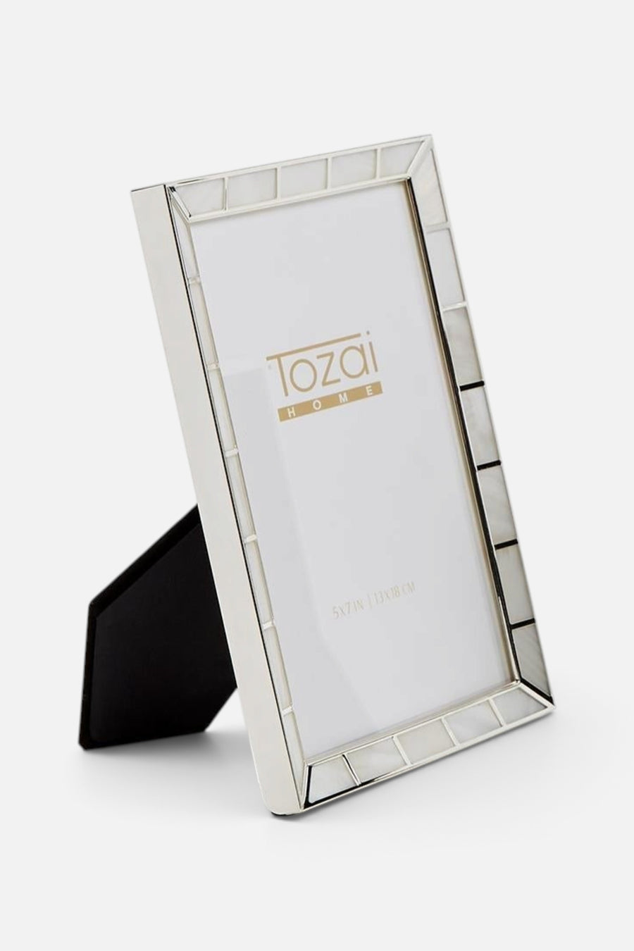 Silver Plated Metal Photo Frame with Mother of Pearl Inlay - 5x7 – back view