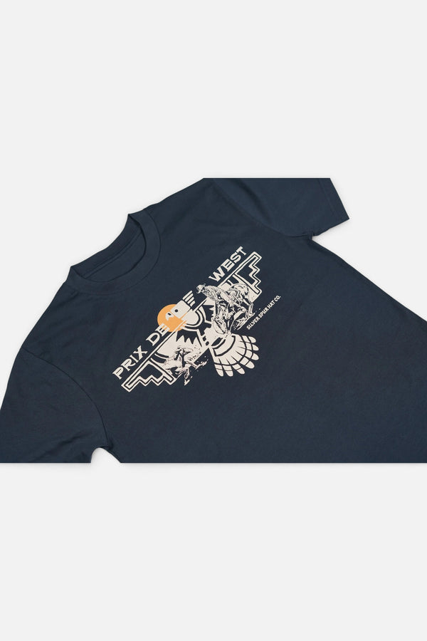 Silver Spur Co Prix De West Tee in Navy