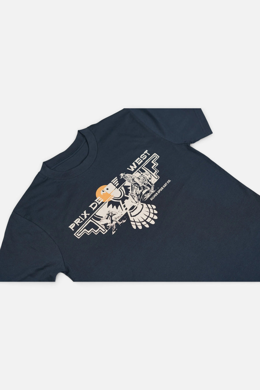 Silver Spur Co Prix De West Tee in Navy – front view