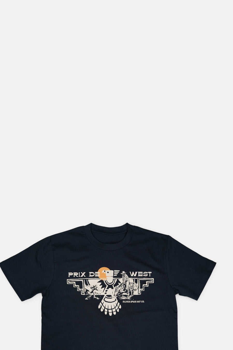 Silver Spur Co Prix De West Tee in Navy – side view