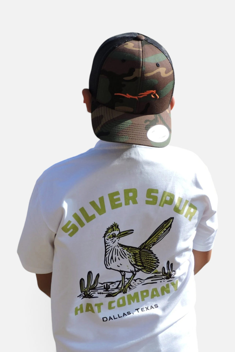Silver Spur Co Roadrunner Tee in White – detail