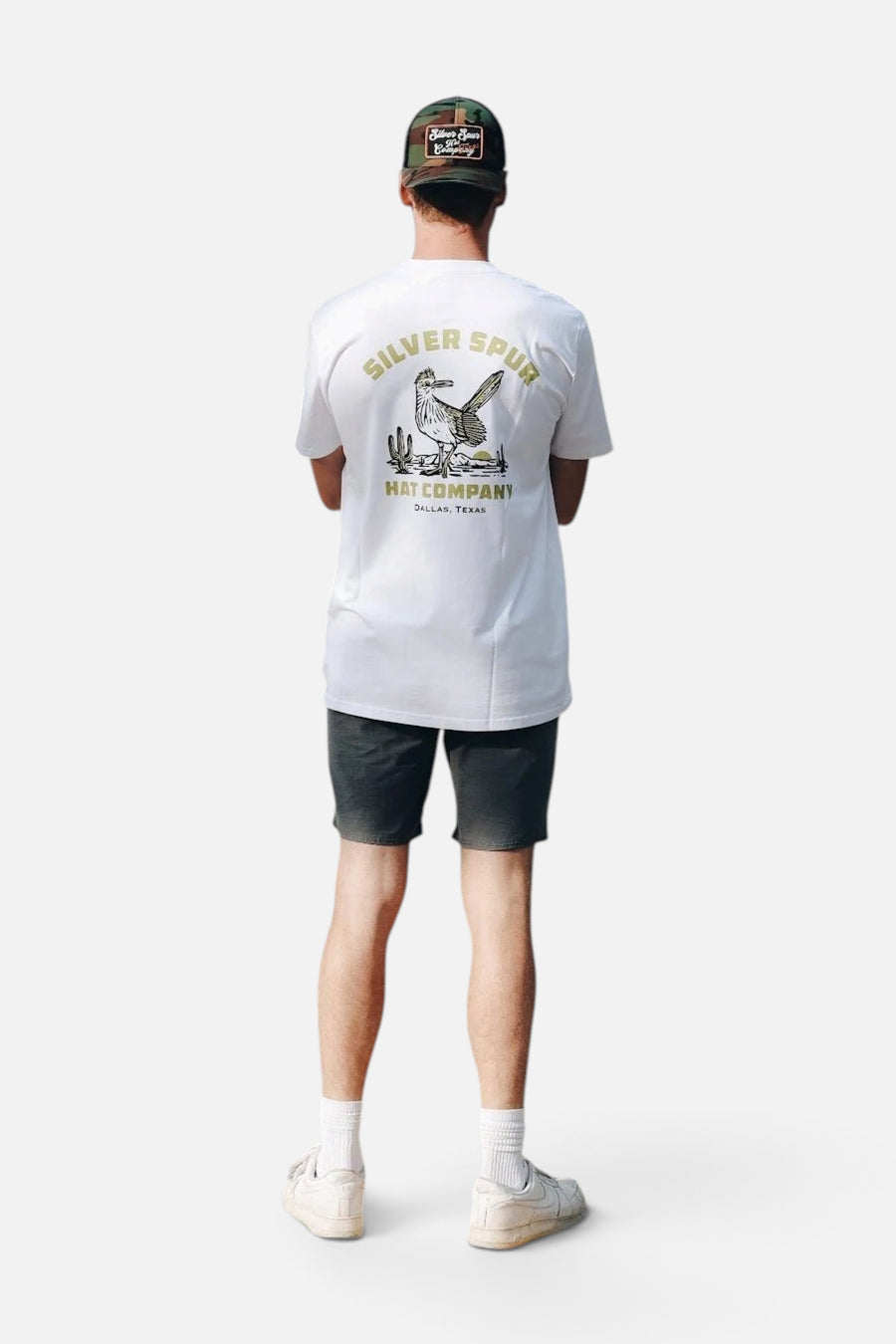 Silver Spur Co Roadrunner Tee in White – side view