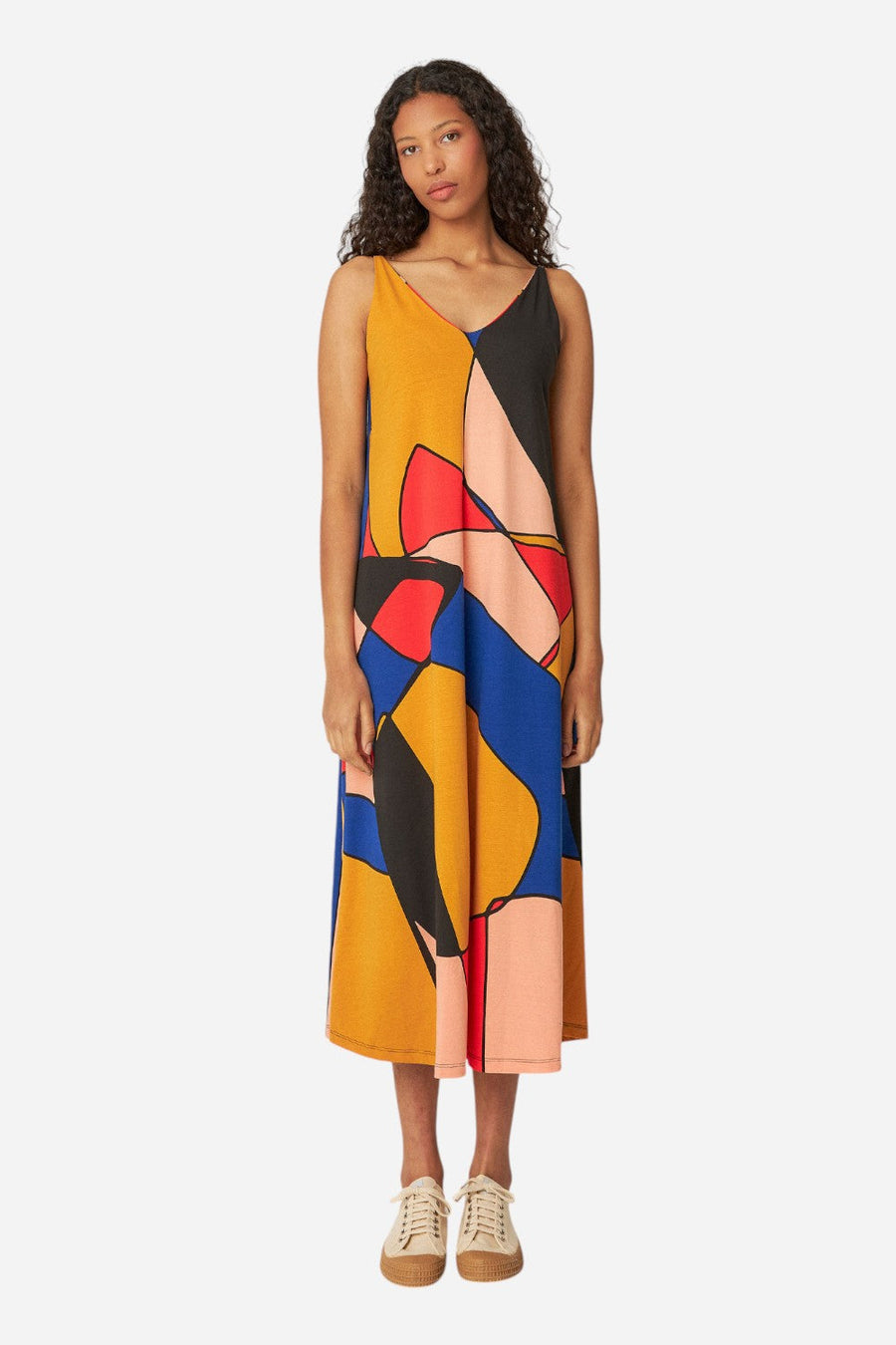 SKFK Martina-Gots Dress in Patches – front view