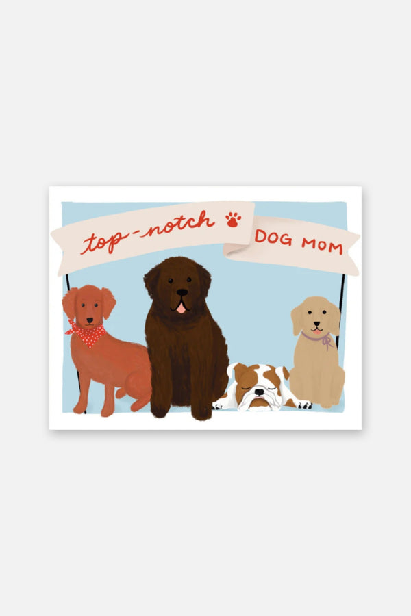 Slightly Stationery Dog Mom Card