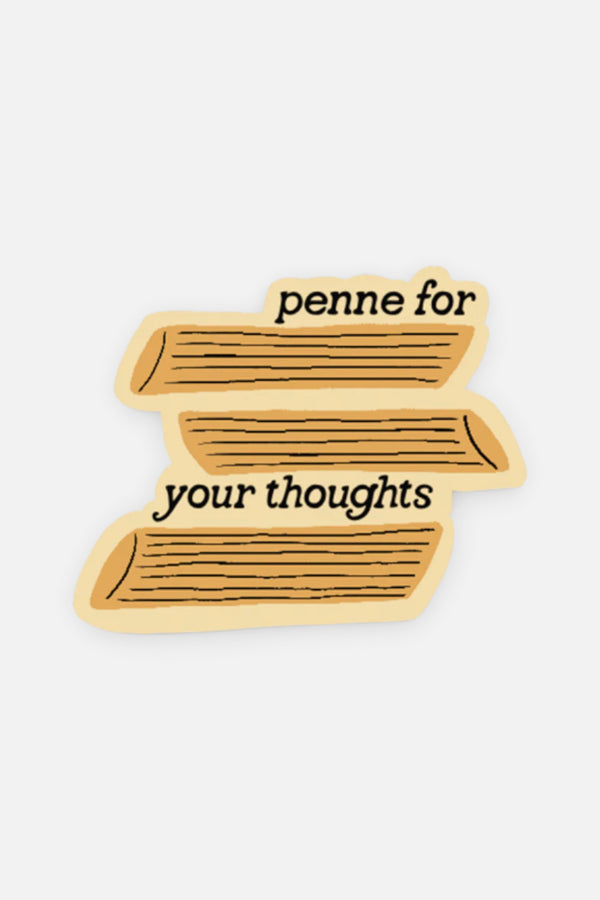 Slightly Stationery Penne For Your Thoughts Pasta Sticker