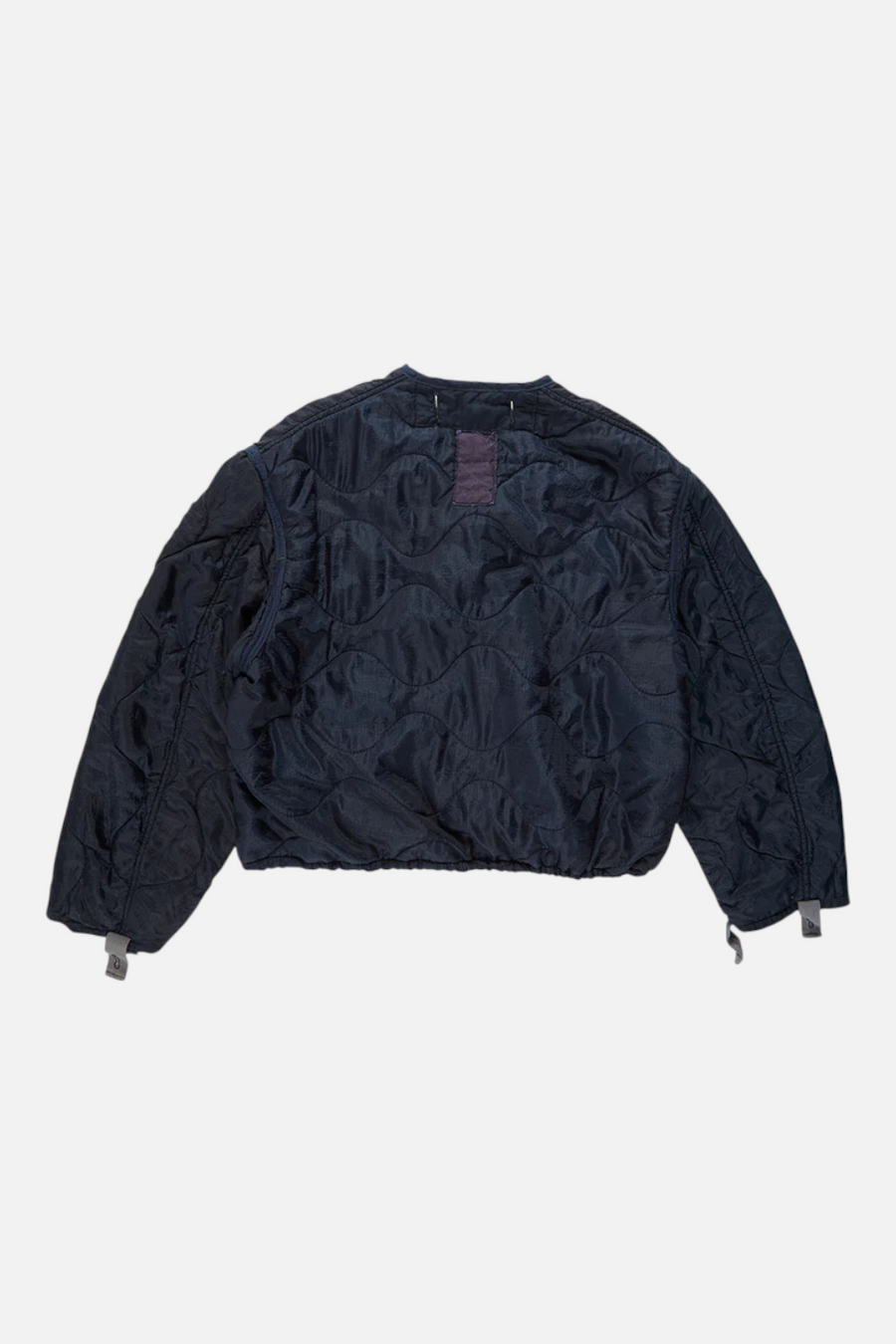 Sloppy Seconds Military Liner Drawstring Jacket in Navy – back view