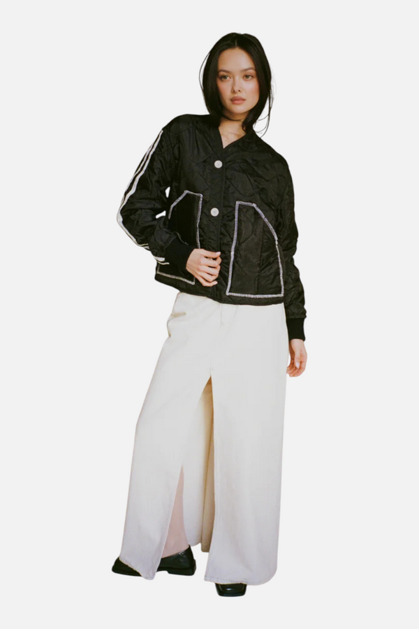 Sloppy Seconds Military Liner Track Jacket in Black