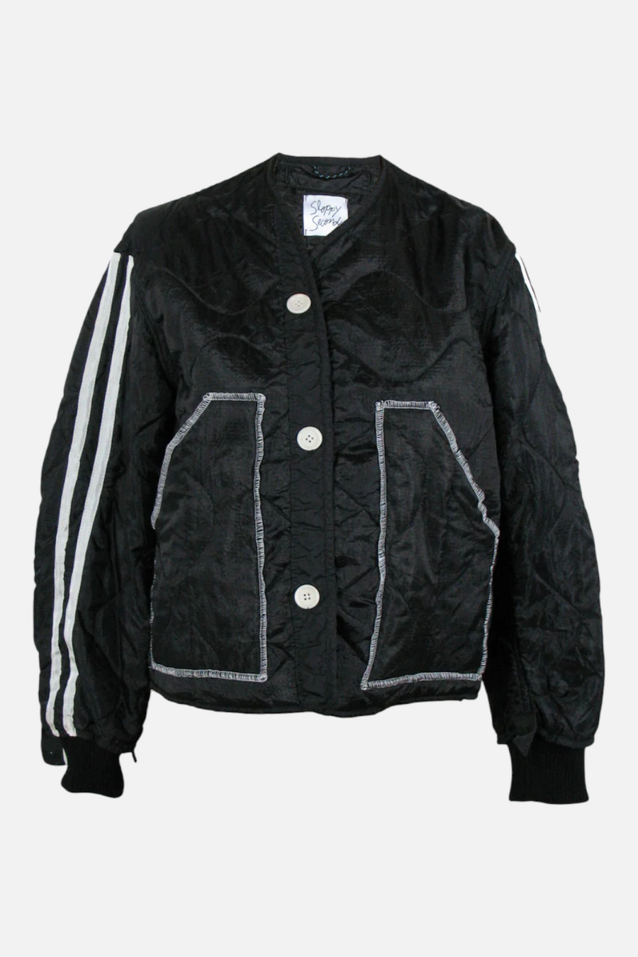 Sloppy Seconds Military Liner Track Jacket in Black – side view