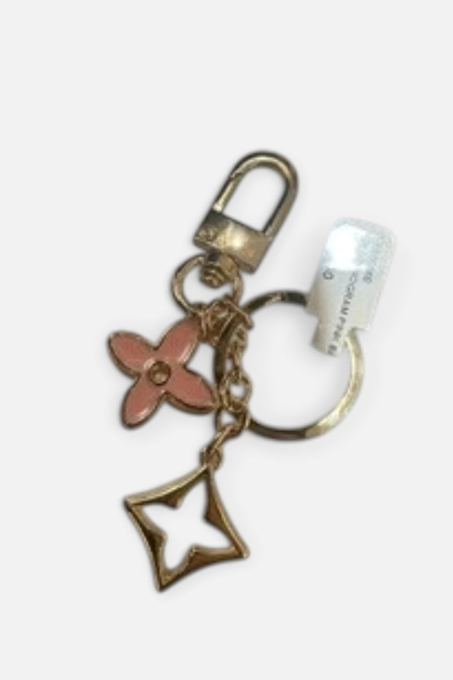 Sm Monogram Pink Bag Charm – front view