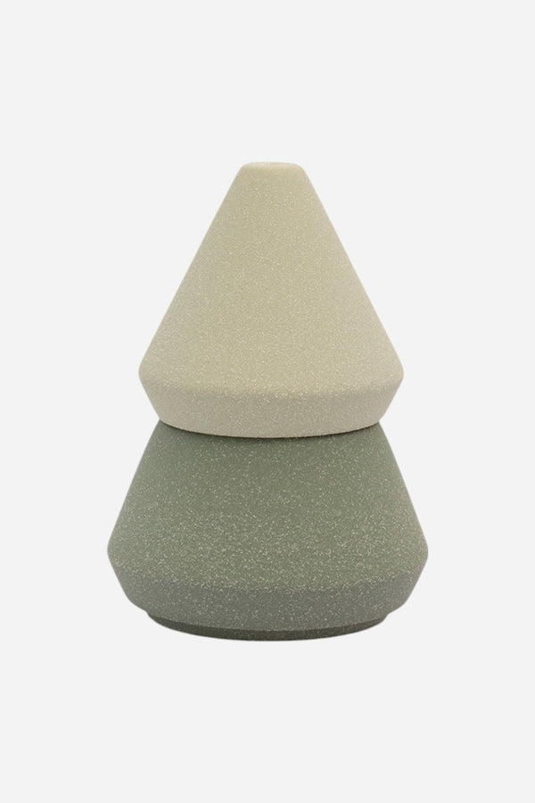Small Tree Stack Candle in Green
