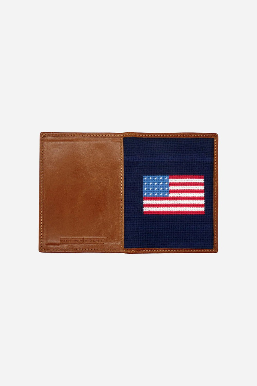 Smathers & Branson American Flag Passport Case (Dark Navy) – back view