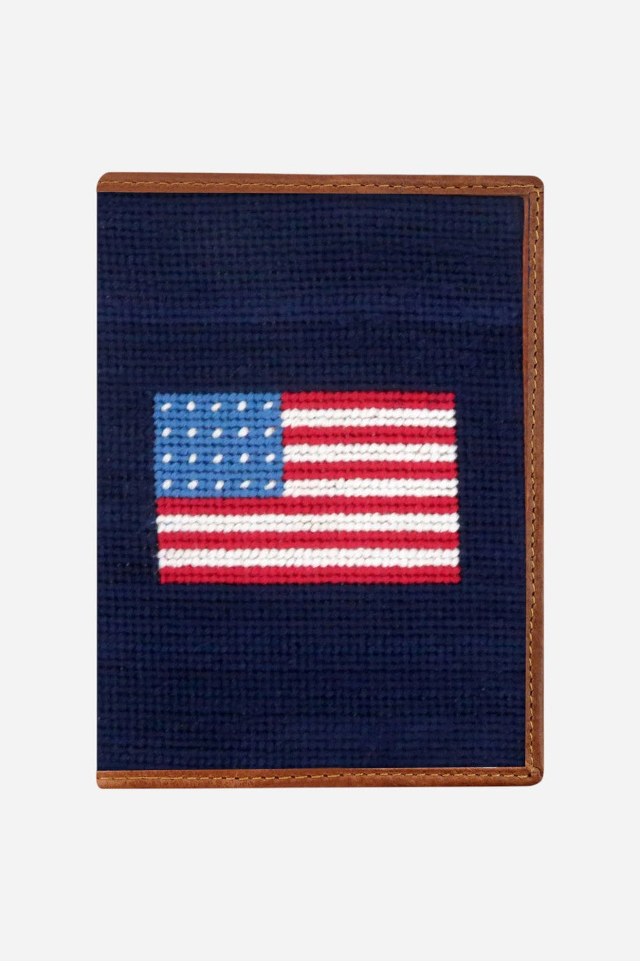 Smathers & Branson American Flag Passport Case (Dark Navy) – front view