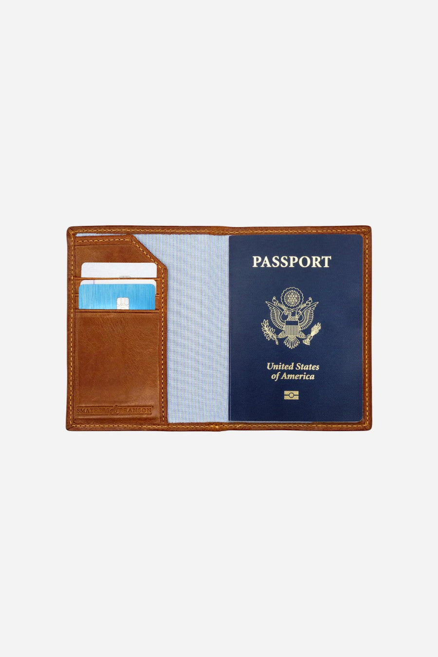 Smathers & Branson American Flag Passport Case (Dark Navy) – side view