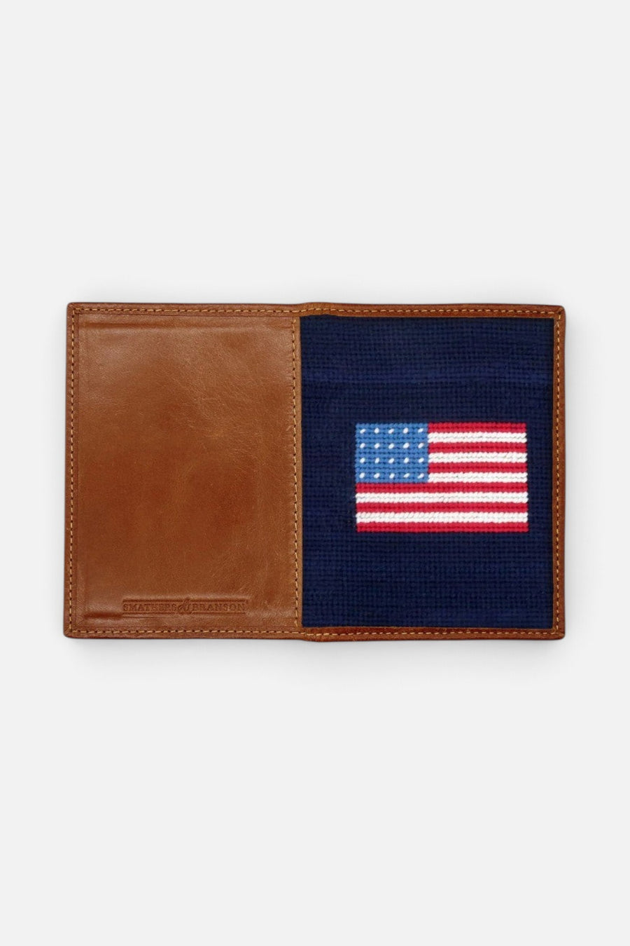 Smathers & Branson American Flag Passport Case (Dark Navy) – side view
