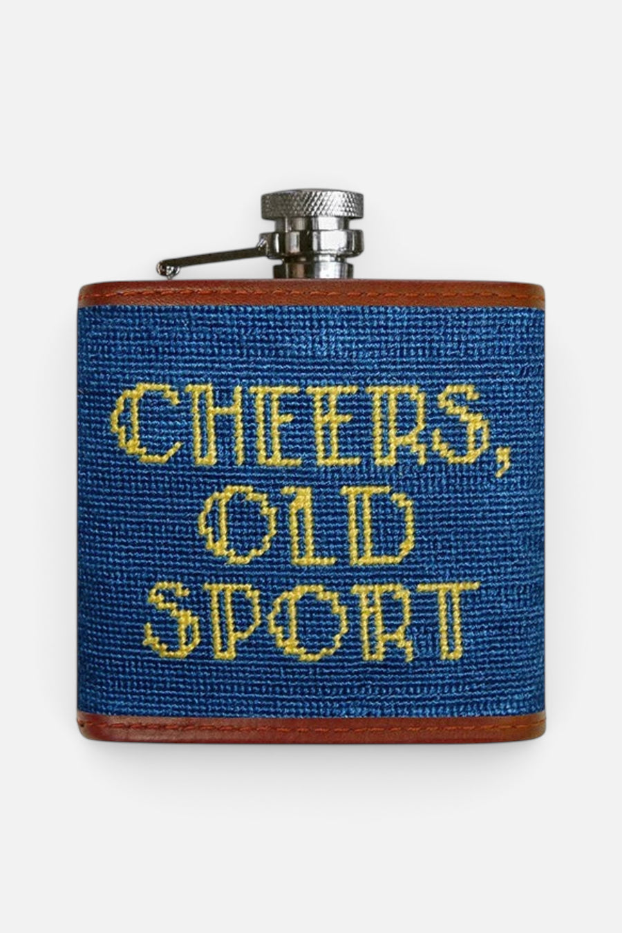 Smathers & Branson Cheers Old Sport Flask in Blueberry – front view