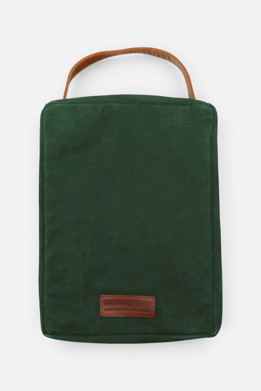 Smathers & Branson Crossed Clubs Shoe Bag in Hunter – back view