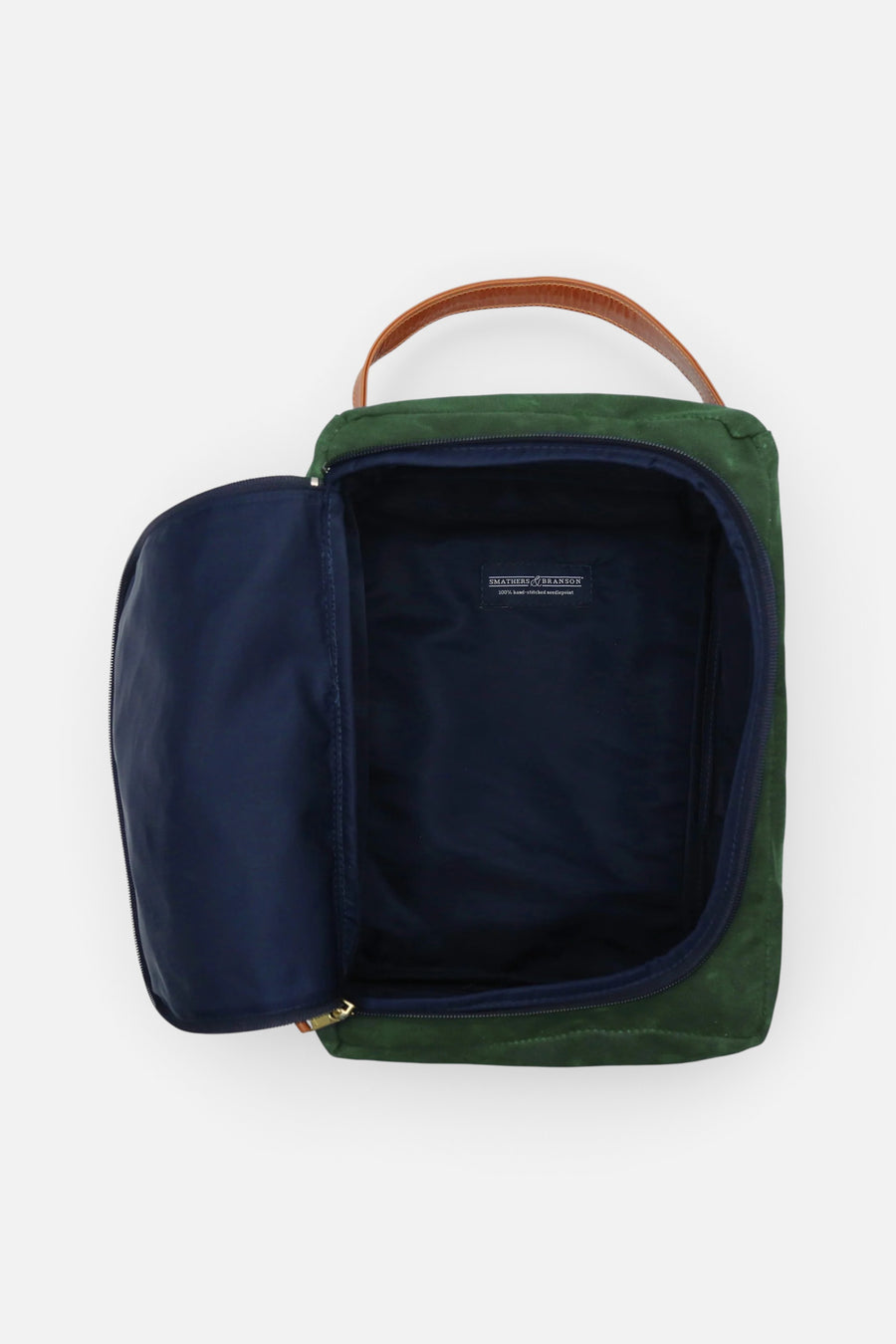 Smathers & Branson Crossed Clubs Shoe Bag in Hunter – side view