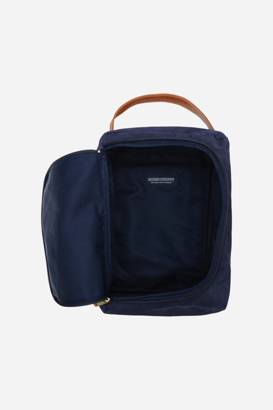 Smathers & Branson Crossed Clubs Shoe Bag in Navy – side view