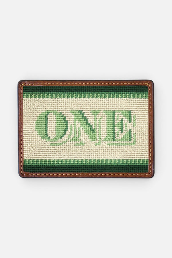 Smathers & Branson Dollar Bill Needlepoint Card Wallet