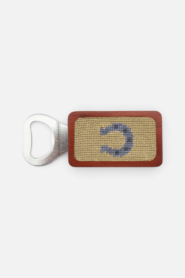 Smathers & Branson Horseshoe Needlepoint Bottle Opener in Dark Khaki