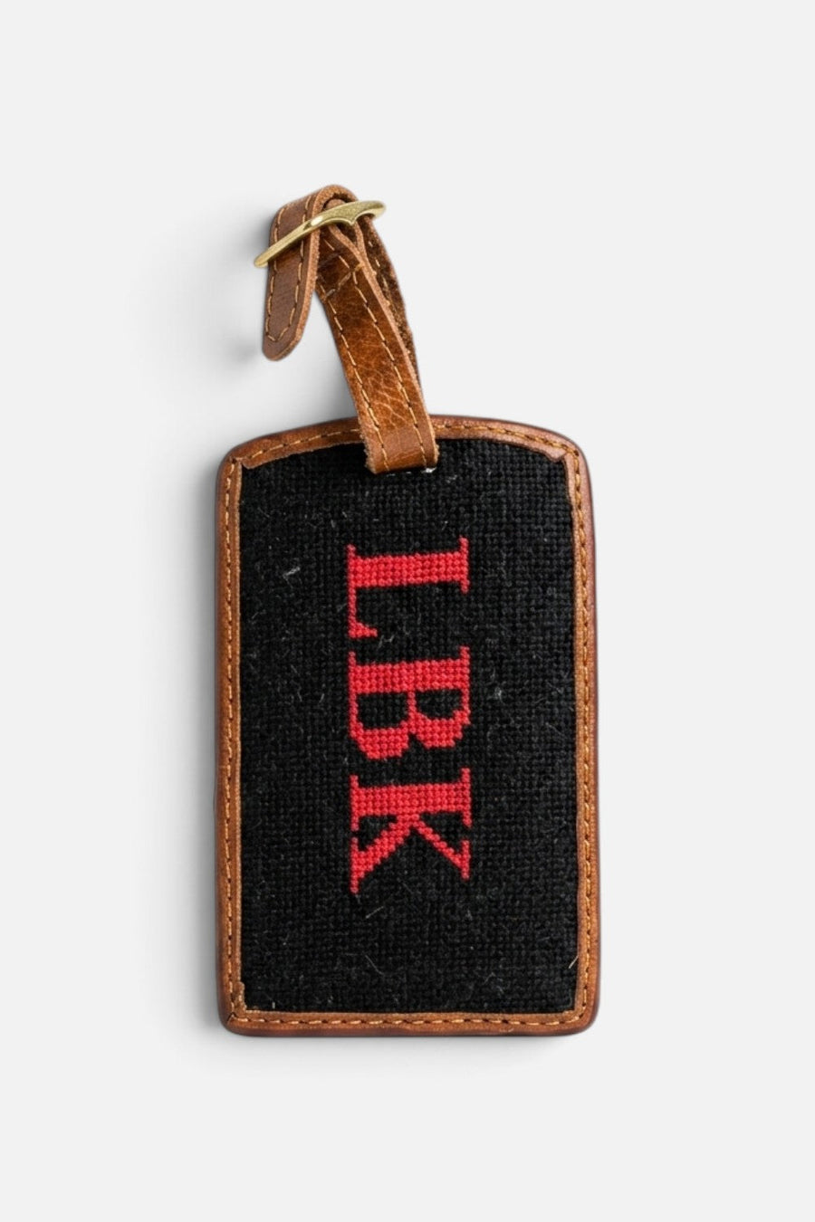 Smathers &  Branson LBK Red on Black Luggage Tag – front view