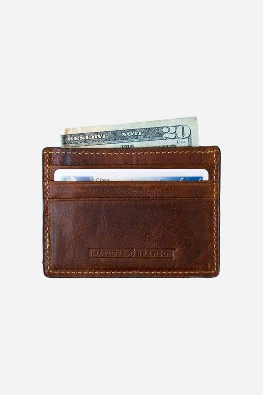 Smathers & Branson Texas Flag Needlepoint Card Wallet – back view