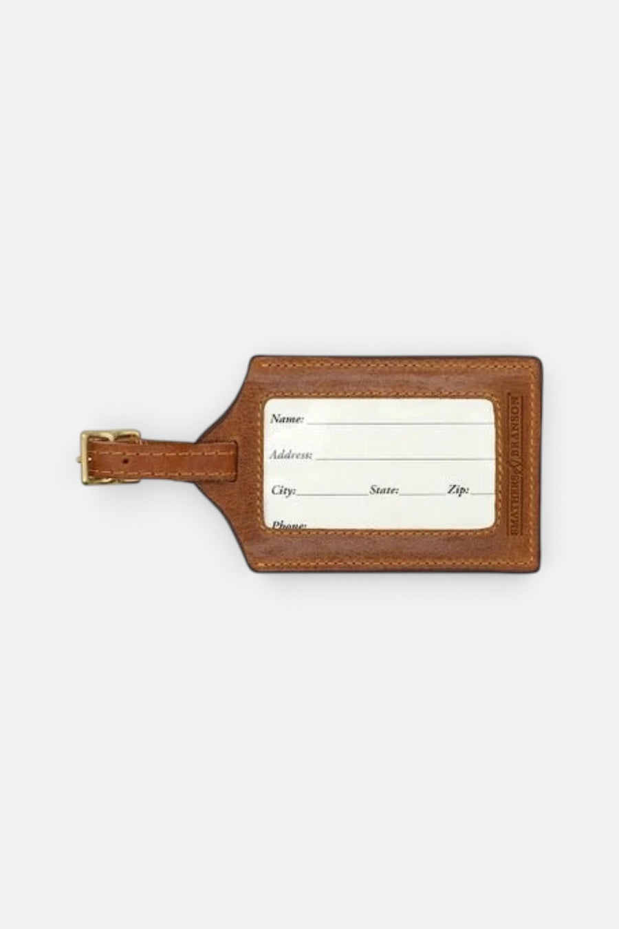 Smathers & Branson Wacky Pickleball Luggage Tag in Classic Navy – back view
