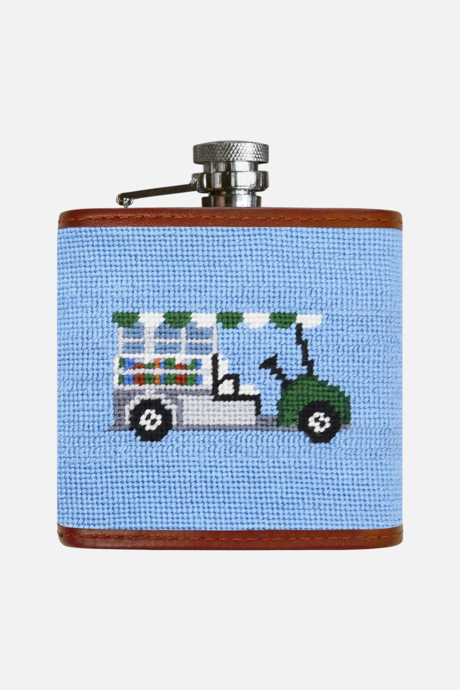 Smathers & Branson Beverage Cart Flask in Light Blue