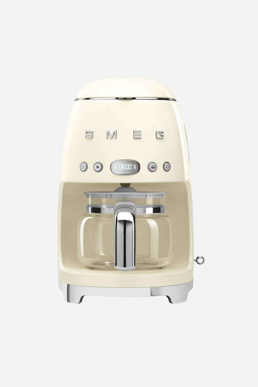 SMEG 50S Retro Drip Coffee Machine in Cream – front view