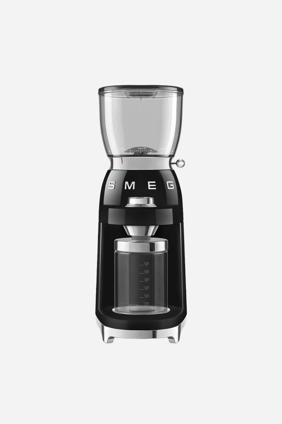 SMEG Coffee Grinder in Black – front view