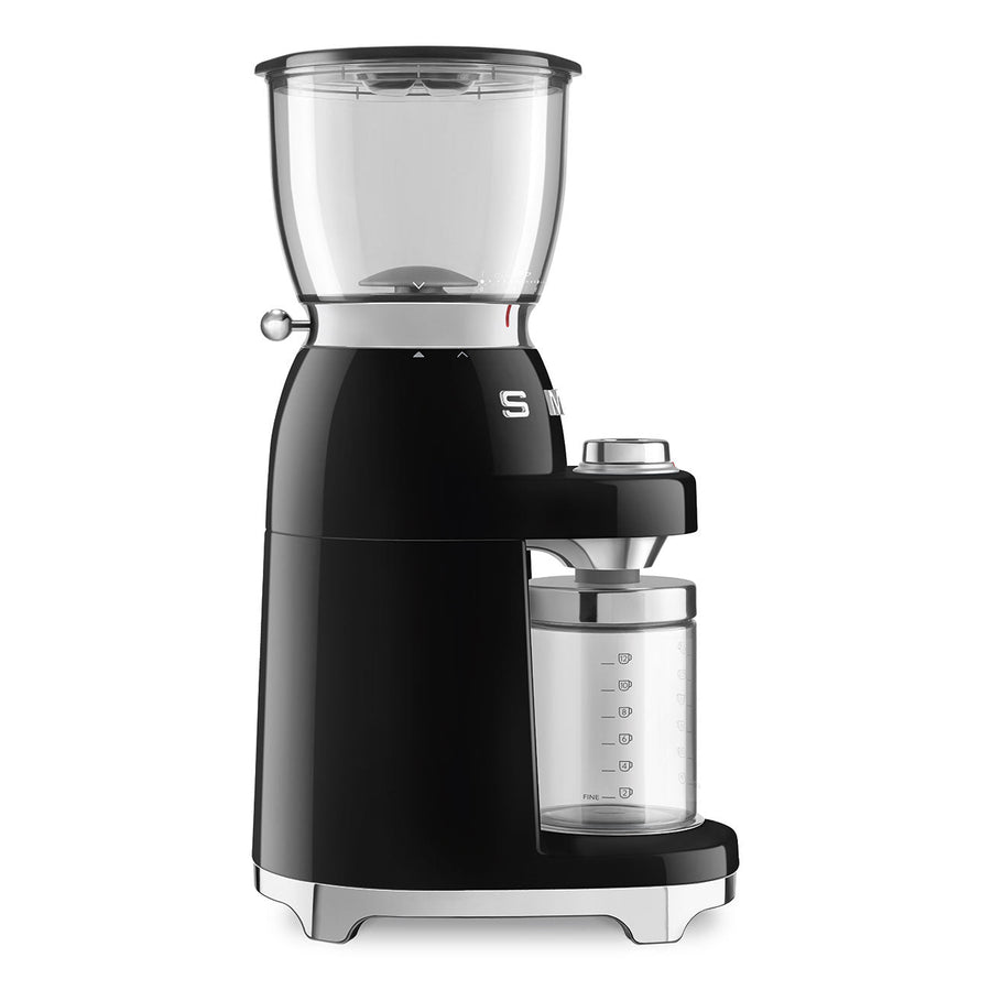 SMEG Coffee Grinder in Black – side view