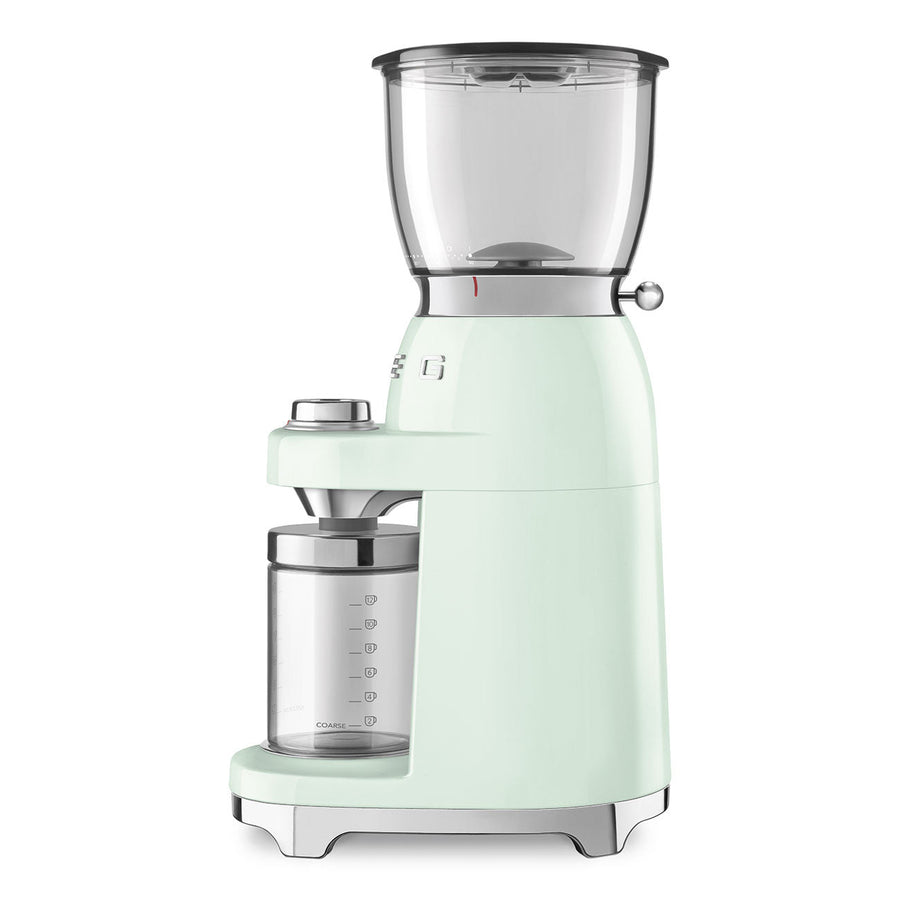 SMEG Coffee Grinder in Pastel Green – back view