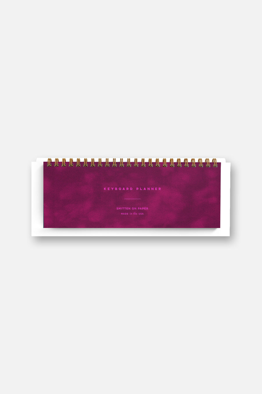 Smitten On Paper Keyboard Planner in Velvet Fuchsia – front view
